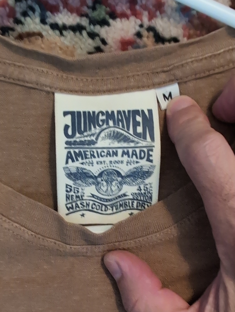 Jungmaven Short Sleeve Pocket Tee in Light Brown - Picture 2 of 5
